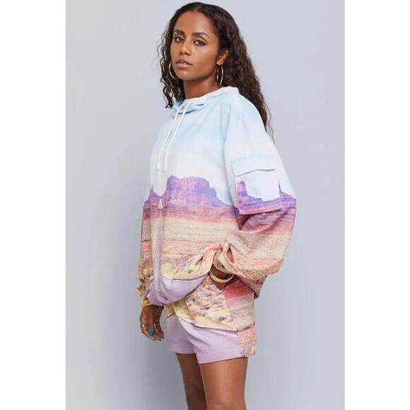 Melody Ehsani Pants - Melody Ehsani You Are Here Nylon Shorts Printed Womens Small Athletic Streetwear
